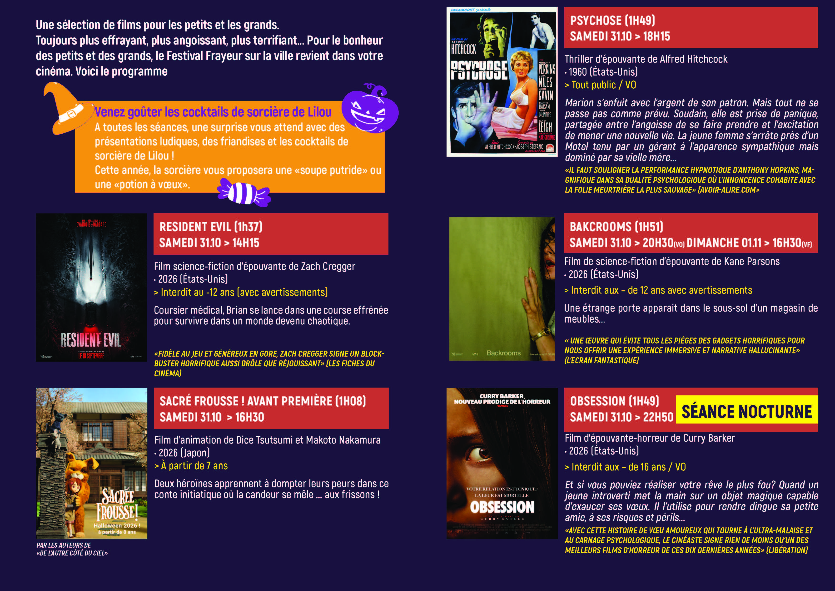 Programme Frayeur Page 2