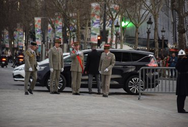 RAVIVAGE DE LA FLAMME SOUS L'ARC DE TRIOMPHE - 20 MARS 2023