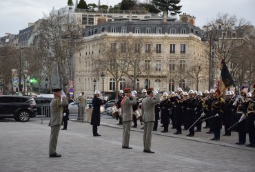 RAVIVAGE DE LA FLAMME SOUS L'ARC DE TRIOMPHE - 20 MARS 2023