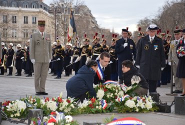 RAVIVAGE DE LA FLAMME SOUS L'ARC DE TRIOMPHE - 20 MARS 2023