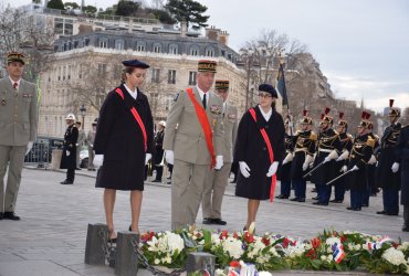 RAVIVAGE DE LA FLAMME SOUS L'ARC DE TRIOMPHE - 20 MARS 2023