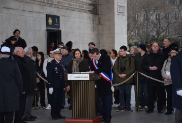 RAVIVAGE DE LA FLAMME SOUS L'ARC DE TRIOMPHE - 20 MARS 2023