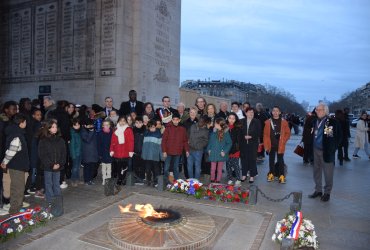 RAVIVAGE DE LA FLAMME SOUS L'ARC DE TRIOMPHE - 20 MARS 2023