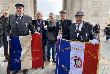 RAVIVAGE DE LA FLAMME SOUS L'ARC DE TRIOMPHE - 20 MARS 2023