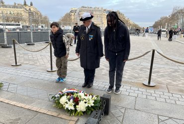 RAVIVAGE DE LA FLAMME SOUS L'ARC DE TRIOMPHE - 20 MARS 2023