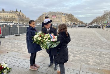 RAVIVAGE DE LA FLAMME SOUS L'ARC DE TRIOMPHE - 20 MARS 2023