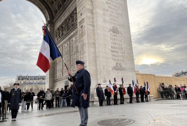 RAVIVAGE DE LA FLAMME SOUS L'ARC DE TRIOMPHE - 20 MARS 2023