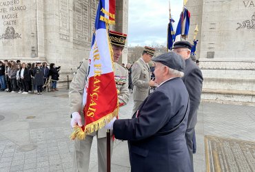 RAVIVAGE DE LA FLAMME SOUS L'ARC DE TRIOMPHE - 20 MARS 2023