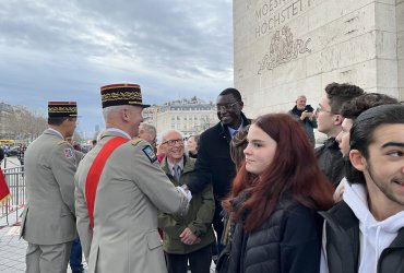 RAVIVAGE DE LA FLAMME SOUS L'ARC DE TRIOMPHE - 20 MARS 2023